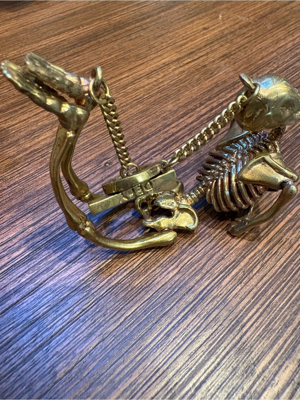 Brass Skeleton Cuff - Picture 7 of 8